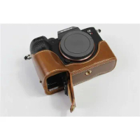 PU Leather Camera case For Sony A7R4 ILCE-7RIV Half Body Protective Body Cover Case Skin Camera Bag