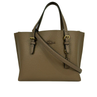 【COACH】Mollie 25 雙面皮革三層小款托特包