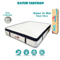 Kasur In Box Sabchan Tebal 30 cm Matras In Box Kasur Busa Quilting Garansi 10 tahun Bonus 2 Bantal