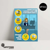 SP311 Poster K3 Safety A2 - Lindungi Data & Informasi Rahasia Perusaha