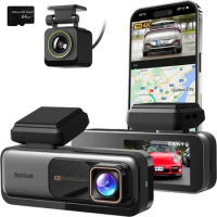 4K/2K Dash Cam Front and Rear, 170° Ultra Wide Dashcam with ADAS, Dash Camera for Cars with WDR, Free 64GB SD Card