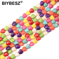Wholesale Heart Shape Turquoise Beads 10/12mm Bulk Spacer Beads DIY Seed Beads For Jewelry Making