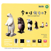 全套6款【日本正版】站上TANITA體重計的動物們 扭蛋 轉蛋 體重計動物 熊貓之穴 - 889080