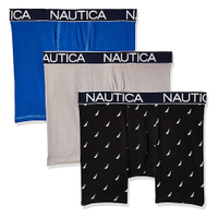 Nautica 合身四角內褲3件組(黑色)