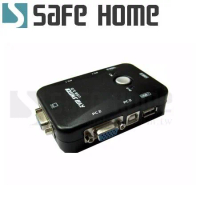 SAFEHOME USB KVM 1對2 手動切換器 可用一組螢幕鍵盤滑鼠操作兩台電腦 SKU102