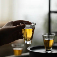 Small Original Gong Fu Tea Cup Teacup Chinese Vodka Whiskey Soju Long Shot Glasses Party White Liquor Cup Miniature Wine Glass