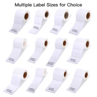 Aibecy Label Printer Sticker Thermal Label Paper Self-Adhesive Printable Paper Roll Waterproof for DP23/DP30 Series