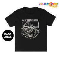 TeeLab BUNOWW  Kaos Kids&co Kaos Anak Hitam \MotorCross\" 019A Baju Fashion t-shirt  vintage"