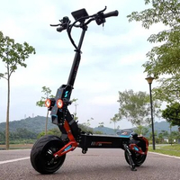 5000w E Scooter FLJ with 12inch fat road tire max range 60-120kms dual engines adults electric scooter