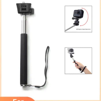 For GoPro 12 Selfie Stick Retractable Selfie Stick 1/4 Screw Hole Base For GoPro Hero 12 11 10 9 Insta360ONE X3 DJI OSMO Action3