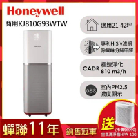美國Honeywell 智能商用級空氣清淨機KJ810G93WTW(適用21-42坪)送清淨機HPA-100APTW