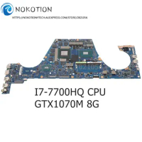 NOKOTION GX501VSK Mainboard For ASUS Gaming GX501 GX501V GX501VI GX501VSK Laptop Motherboard I7-7700HQ GTX1070M 8G