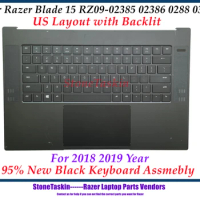 StoneTaskin 95% New US backlit laptop keyboard For Razer Blade 15 RZ09-02385 02386 0288 0301 Plamrest Touchpad Power-on Board