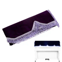 Durable Velvet Piano Cover High-Quality Practical Piano Cover Dustproof Cover for Universal Upright Vertical Piano