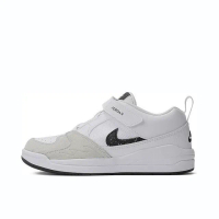 【NIKE 耐吉】運動鞋 休閒鞋 籃球造型 童鞋 中大童 JORDAN STADIUM 90 PS 白灰 黑勾 魔鬼氈(DX4398112)