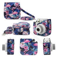 Fujifilm Instax Mini camera case quality PU leather shoulder bag with strap for Fuji Instax Mini 9, Instax Mini 8 camera