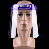 10PCS Face Shield for Adult Kids Anti-fog Transparent Film with Adjustable Headband Large View Washable Reusable