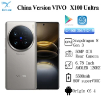 Original VIVO X100 Ultra 5500 mAh 80W SuperVOOC 30W Wireless 6.78 Inch AMOLED 2K E7 Snapdragon 8 Gen 3 50MP OIS NFC OTA Update