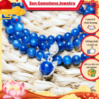 Mặt dây chuyền bạc hồ ly đá Kyanite tự nhiên - Phù hợp mệnh Thủy và Mộc - Trang Sức Phong Thủy - Sen