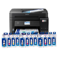 【EPSON】官方直營 搭3組T03Y原廠1黑3彩墨水★L6290 智慧高速連續供墨複合機(5年保固組)