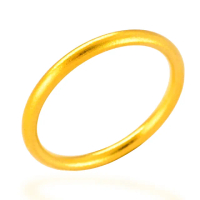 【福西珠寶】黃金戒指 古法金素戒指 霧面古物感素戒(金重0.30錢+-0.03錢)