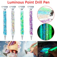 Resin Luminous Point Drill Pen DIY 5D Diamond Painting Pen Cross Stitch Embroidery Art Accessories Metal Replacement Head