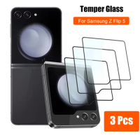 3 Pcs Outer Screen Protector for Samsung Galaxy Z Flip 5 High Clear Temper Glass for Samsung Z Flip 5 ZFlip 5 Z Flip5 Film