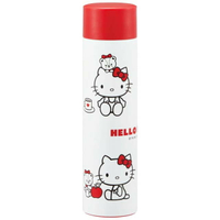 小禮堂 Hello Kitty 轉蓋不鏽鋼保溫瓶 160ml (紅咖啡杯款)
