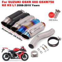 Motorcycle GP Exhaust Escape Mid Link Pipe Muffler Moto Slip On For SUZUKI GSXR 600 750 GSXR600 GSXR750 K8 K9 L1 2008 2009 2010