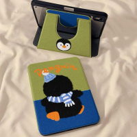 2025 Cartoon Penguin Back View iPad 10/9th Generation Tablet Case Acrylic 360 Degree Rotating Air6/5