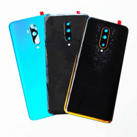 For OnePlus 7T Pro Back Battery Cover With Camera Frame Rear Battery Glass Door Housing Case Repair Assembly Replacement