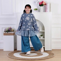 Dungdungkids Setelan Anak Kondangan Hinara Fairy Crape Bordir Chantilly Set Celana Katun Kulot 3 - 1