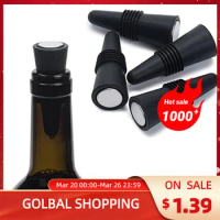 Silicone Beverage Bottle Stoppers Decorative Bottle Sealer for Champagne Wine Saver ,5 Colors Mixed Wine Stoppers with Grip Top
