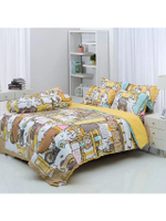ชุดผ้าปูที่นอน 5 ชิ้น รุ่น Tulip Delight DLC132 สีเหลือง