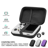 For MIYOO MINI PLUS R36S R35S RGB20SXU10 Game Console Protective Bag Game Console for ANBERNIC RG35XX RG35XX PLUS Game Hard Case
