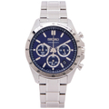 Seiko 精工 SBTR011 藍面三眼計時不鏽鋼腕錶