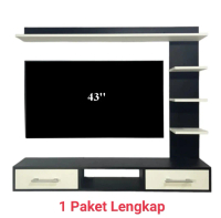 Rak Tv tempel gantung dinding 32inc - 43inc / meja tv moderen minimalis / rak tv kayu moderen 120cm 