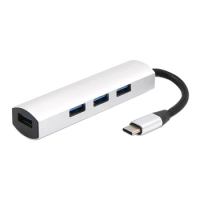 USB C Hub Portable 4 In 1 Type-C Hub 4 Port Hub, Suitable For Tablet, Game Console, Ipad Pro, Laptop