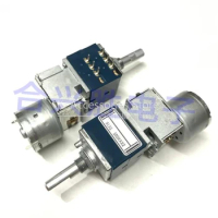 1PCS RK27 Type With Motor Power Amplifier Volume Double Potentiometer A5K A10K A50K A100K 100KAX2 50KAX2 6Pin