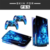 Cool Patterns PS5 Standard Disc Edition Skin Sticker Decal Cover for PlayStation 5 Console Controller PS5 Protection Shell Case