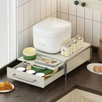 咖啡膠囊收納盒帶抽拉板咖啡機置物架茶包防塵茶葉杯子