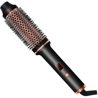 New arrival 1.5 inch hair curling iron brush ceramic thermal brush heated round hair brush electric