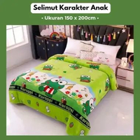 Selimut Karakter Anak 150x200 Flanel Halus Lembut + Free Tas Packing KEROPPI GARDEN