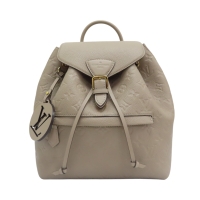 【二手名牌BRAND OFF】LOUIS VUITTON LV 路易威登 灰色 原花壓紋牛皮 Montsouris 後背包 M45410