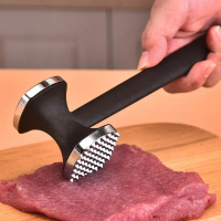 Steak Hammer Mallet Double-Sided Zinc Alloy Meat Tenderizer Meat Pounder Maximizes Food Flavor Meat 