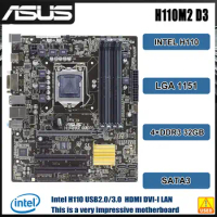 ASUS H110M2 D3 Motherboard Intel H110 LGA 1151 DDR3 USB2.0 PCI-E X16 Micro ATX support Core i3-6300 i7-6700 cpu