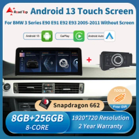 Android 13 Wireless CarPlay Display Screen For BMW 3 Series E90 E91 E92 E93 Without Original Screen Multimedia Player Head Unit