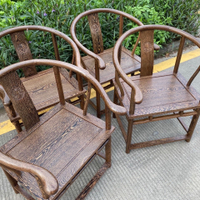 特價雞翅木家具圈椅休閑椅靠背椅中式仿古實木 捲書椅茶桌椅子包郵