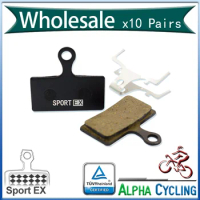 Bicycle Disc Brake Pads for XTR, M985, M988, Deore XT M785, SLX M666, M675, Deore M615, Alfine S700 Disc Brake, Resin, 10 Pr