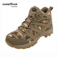 GOODYEAR固特異 戰術靴-登山健行鞋/男高筒防水- 棕色 戶外郊山 (GAMO03544)